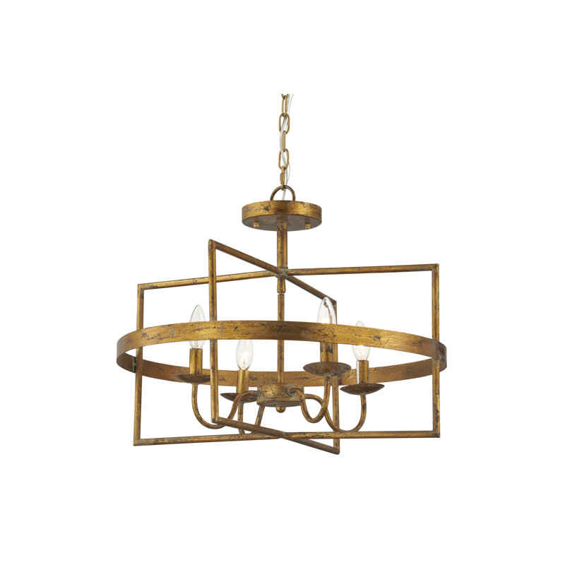 Cleo 4 - Light Semi-Flush Convertible Cylinder Chandelier