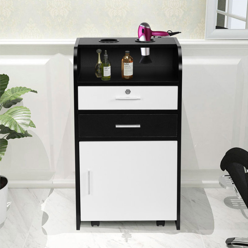 Mcraney Storage Drawer, White/Black