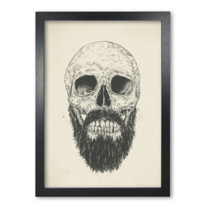 The Beards Not Dead Skull by Mercedes Lopes Charro - Print