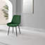 Edzard Double Pedestal High Gloss Dining Table Set with 4 Luxury Velvet Dining Chairs-53115198-53115191