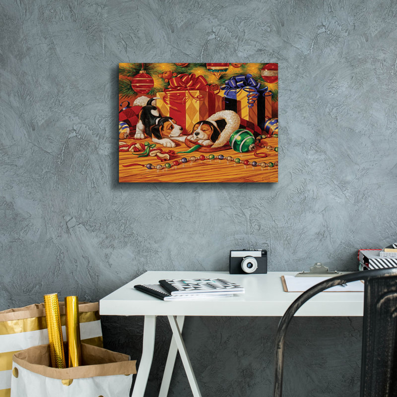 «Beagle Pups» par Christopher Nick, art mural sur toile, H 12 po x l 16 po