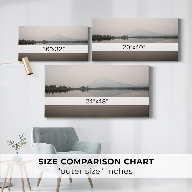 Dawn Reflection- Gallery Wrapped Canvas -Ready to Hang, H 20 po x l 40 po