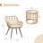 Giblin Wicker - Person Patio Conversation Set with Cushions-29520783-123700109