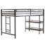 Lit mezzanine simple avec tablette - fabrication en métal pour une durabilité idéale pour une chambre à coucher, bruit, caractéristiques, aucun sommier nécessaire