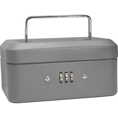 6" CASHBOX W COMBINATION LOCK GREY