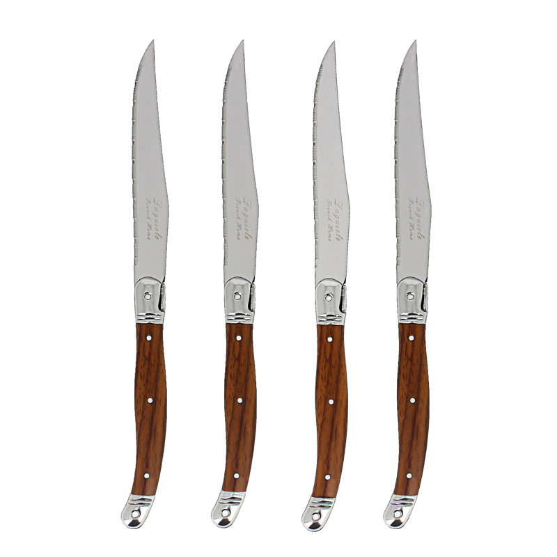 Laguiole Steak Knife Set, Wood Grain 
