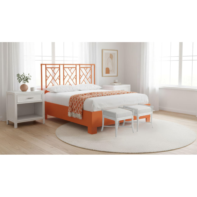 Alden Open-Frame Headboard, Queen, Evergreen