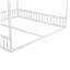 Structure de lit simple en pin blanc avec garde-corps de sécurité pour deux enfants - sans porte