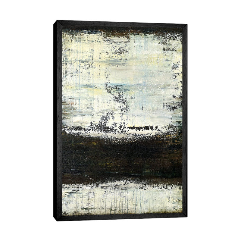 Midnight Snowstorm 1 Piece Painting on Canvas, 66.04 cm H x 45.72 cm W, Black Framed