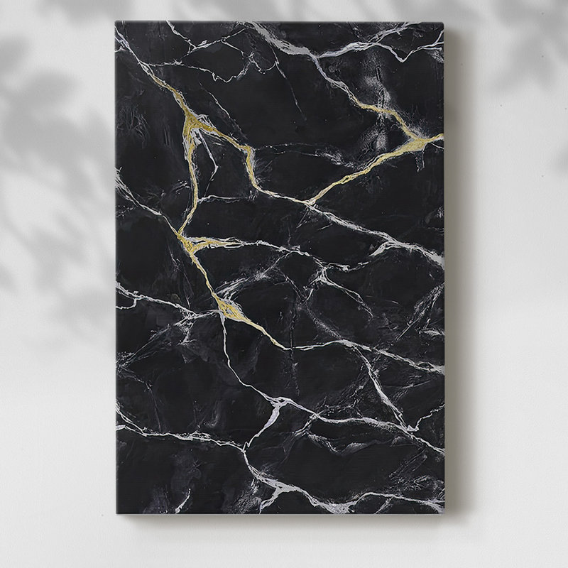 Marbre noir I, H 27 po x l 18 po