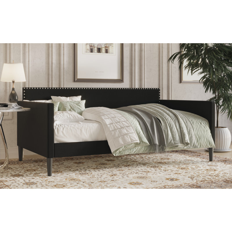 Upholstered Daybed, Black