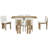 Kamanda 7-Piece Dining Set with Trestle Table & 6 Upholstered Chairs-115283122