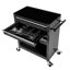 Black 4 Tool Chest With Tools, 24.4" - Garage, Warehouse Storage. 4" & Gentle Drawer Usage Cabinet For Warehouse, Workshop. 4 Wheels Opening. High Wear Resistance-1164565081