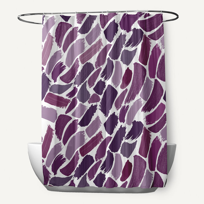 Rideau de douche simple Alfarata, Mauve