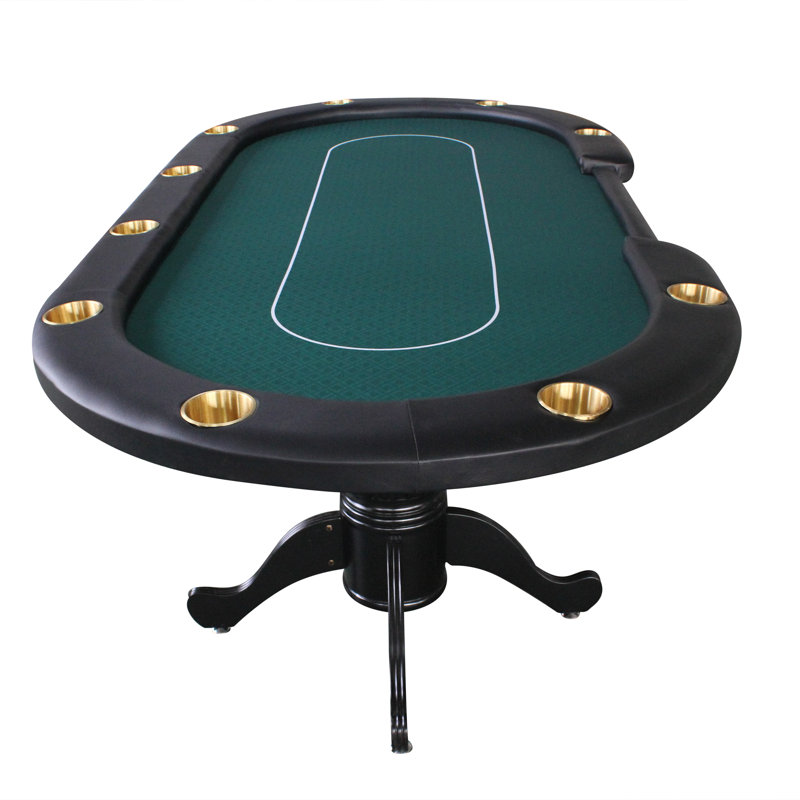 Table de poker INO Design 94 "pour 10 joueurs Baccarat Blackjack Texas Holdem Jeux de casino avec porte-gobelets, Vert