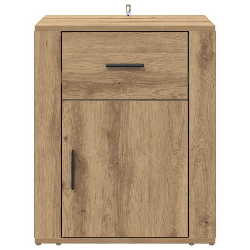 35cm W Manufactured Wood Bedside Table, Artisan Oak
