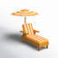 Chaise longue inclinable avec coussins Hunnicutt