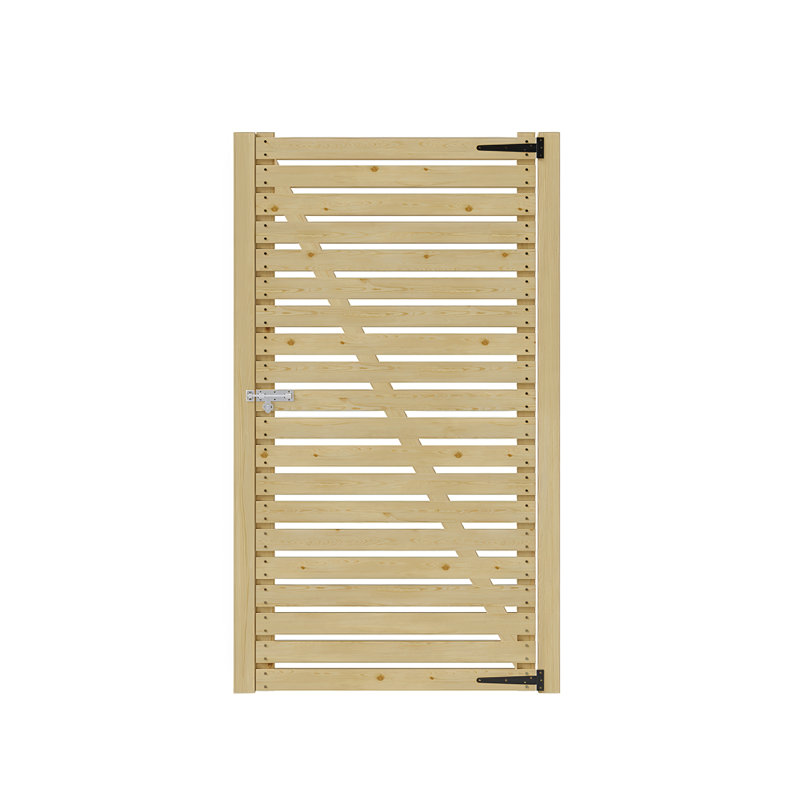 Wooden Garden Gate with Door Latch