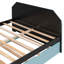 Lit de jour en bois pleine grandeur avec lit gigogne simple, bureau et USB-52825617