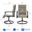 High Back Padded 360° Swivel Outdoor Patio Dining Armchairs, Set of 2-132993321