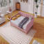 Structure de lit de jour double rembourrée, 4 pieds de support-958620667-958620666