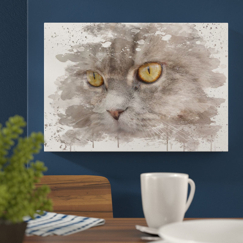 Cat Eyes 8 - Wall Art, 35cm H x 50cm W, Wrapped Canvas
