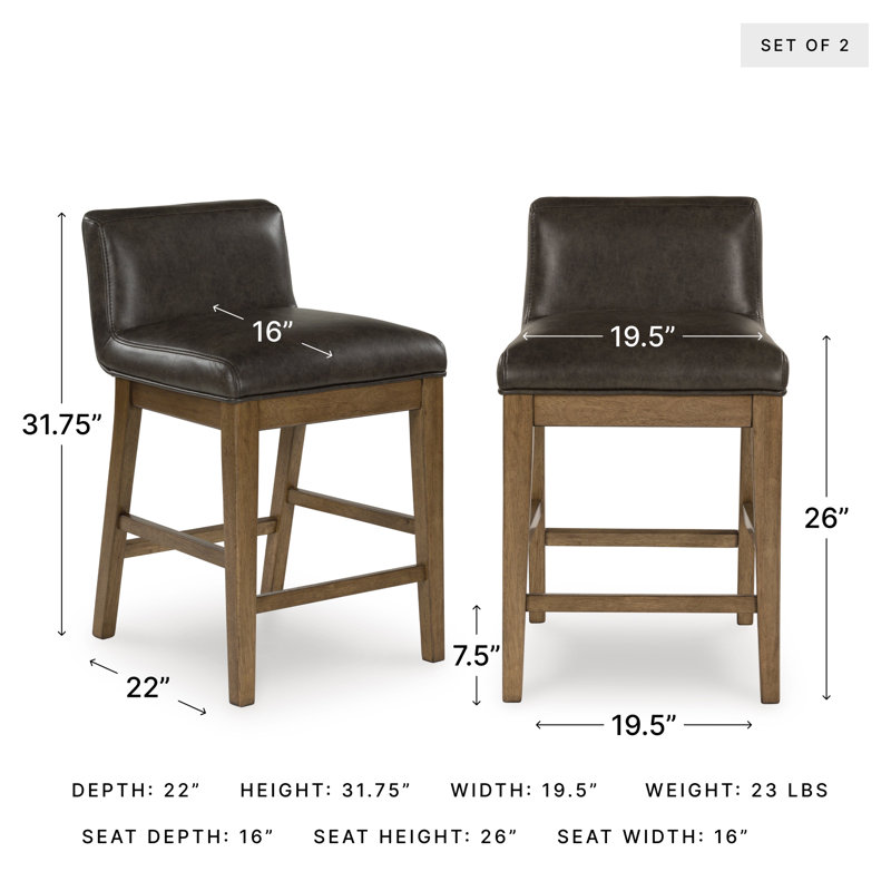 Eugenio Counter Height Barstool (Set Of 2)
