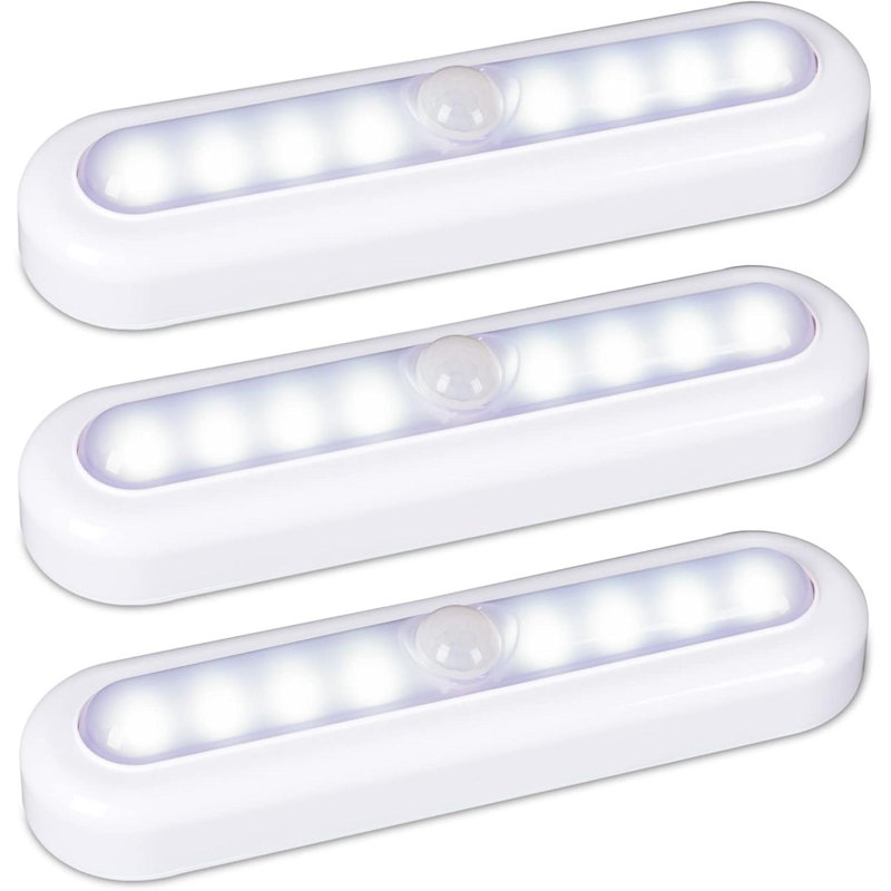 3 Pack 7 Motion Sensor Lights Indoor Battery Operated, Stick On LED Light For Closet, Stairs, Under Cabinet