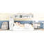 Lit superposé blanc avec tablette, rangement et 2 escaliers-1497191116