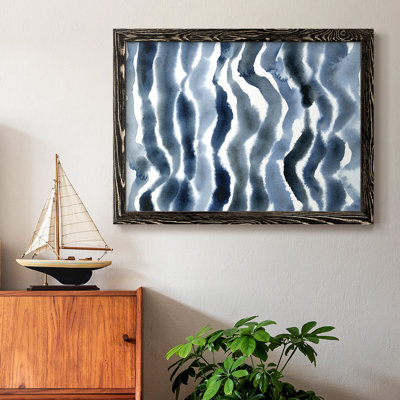 True Blue Wave II - Single Picture Frame Print on Canvas