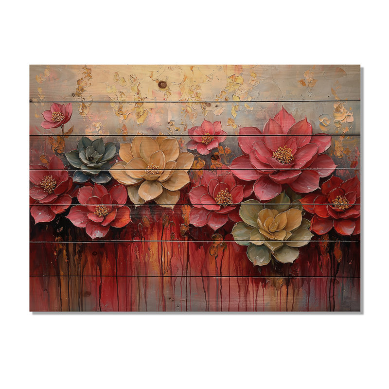 Vibrant Garden Haworth And Echeveria Succulent II - Succulent Wood Wall Decor - On Natural Pine Wood, 10" H x 20" W x 0.78" D