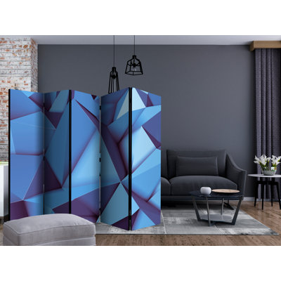 225cm W x 172cm H 5 - Panel Solid Wood Folding Room Divider