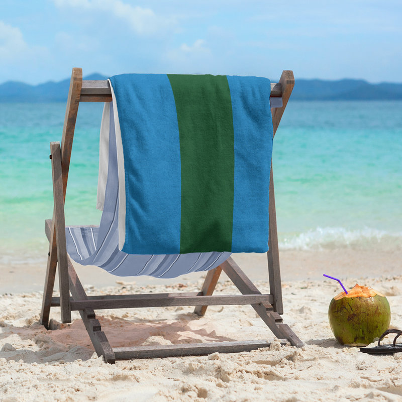 Lightweight Beach Towel, Blue/Green