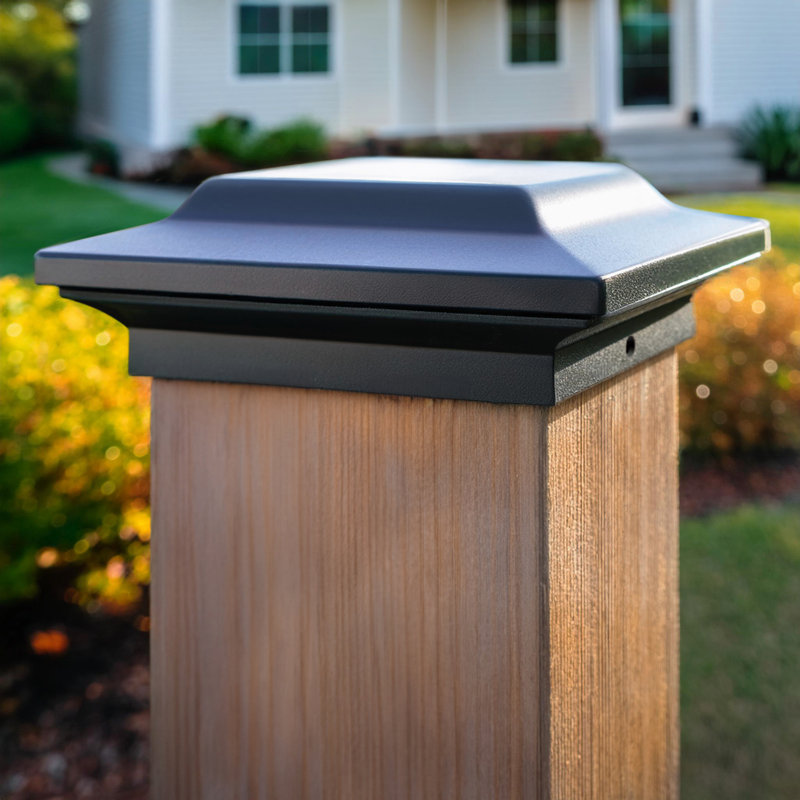 Classy Caps Aluminum Post Cap, Black