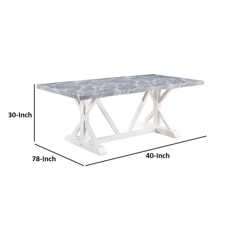 Bocker Rectangular Granite Top Dining Table