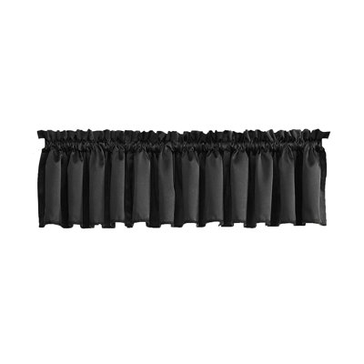 Kbndieu Solid Color Window Valance Cottage Layout Curtain Decoration Curtain Rod Pocket Valance for Kitchen/Living Room 18 X 54 In