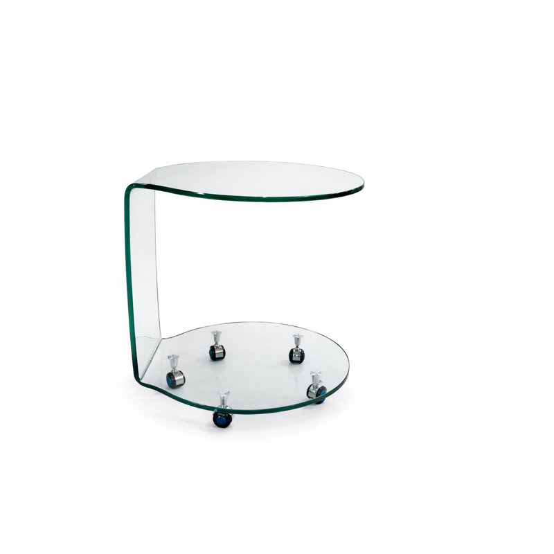 Table de bout en verre courbé Isobe