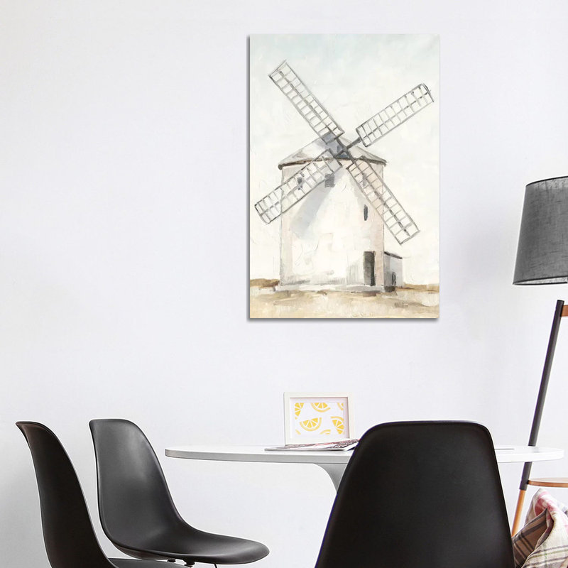 European Windmill I 1 Piece Wrapped Canvas Wall Art, 101.6 cm H x 66.04 cm W x 3.175 cm D