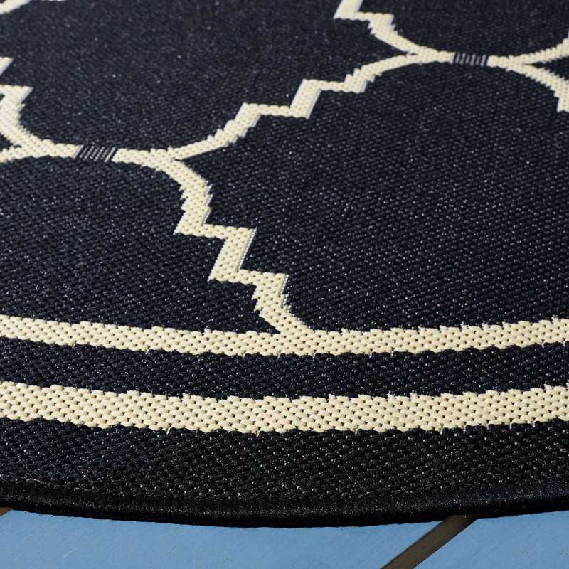 Tapis d'intérieur / extérieur à motif géométrique Herefordshire Performance, Rectangle 5 pi 3 po x 7 pi 7 po