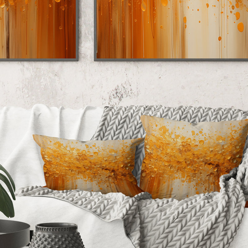Coussin décoratif Amber Glow III - Abstract Landscape