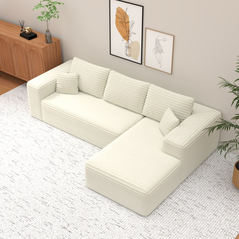 Canapé 2 places Corduroy, Beige