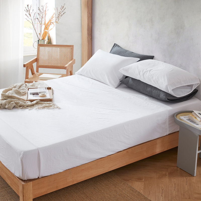 Ensemble de draps blancs 100% coton Portugal, Grand
