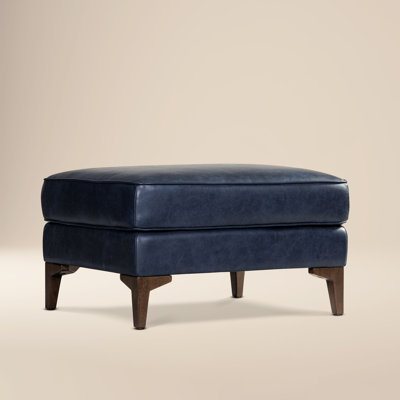 Essex Genuine Italian Leather Rectangular Ottoman