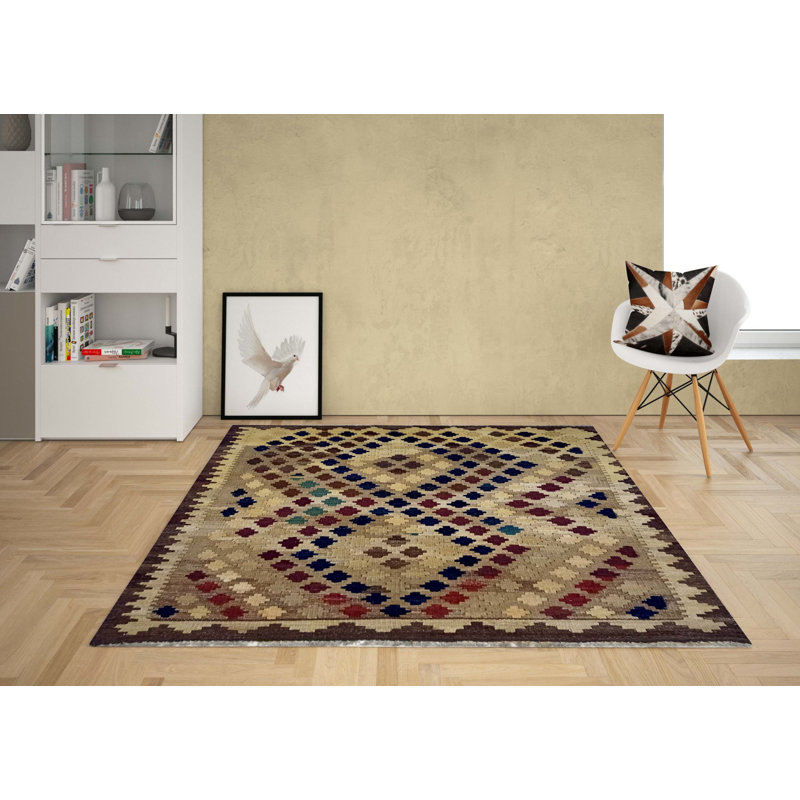 Hoelscher Ikat Hand Woven 100cm X 180cm Area Rug
