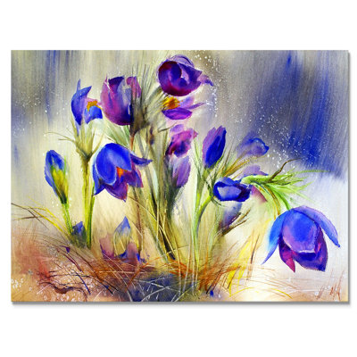 «Beautiful Blue Spring Flowers», reproduction de cadre photo sur toile