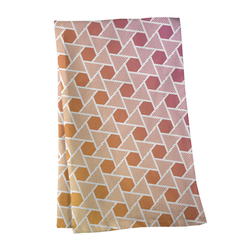 Tea Towel Kitchen Towel, Yellow/Purple, Polyester Twill