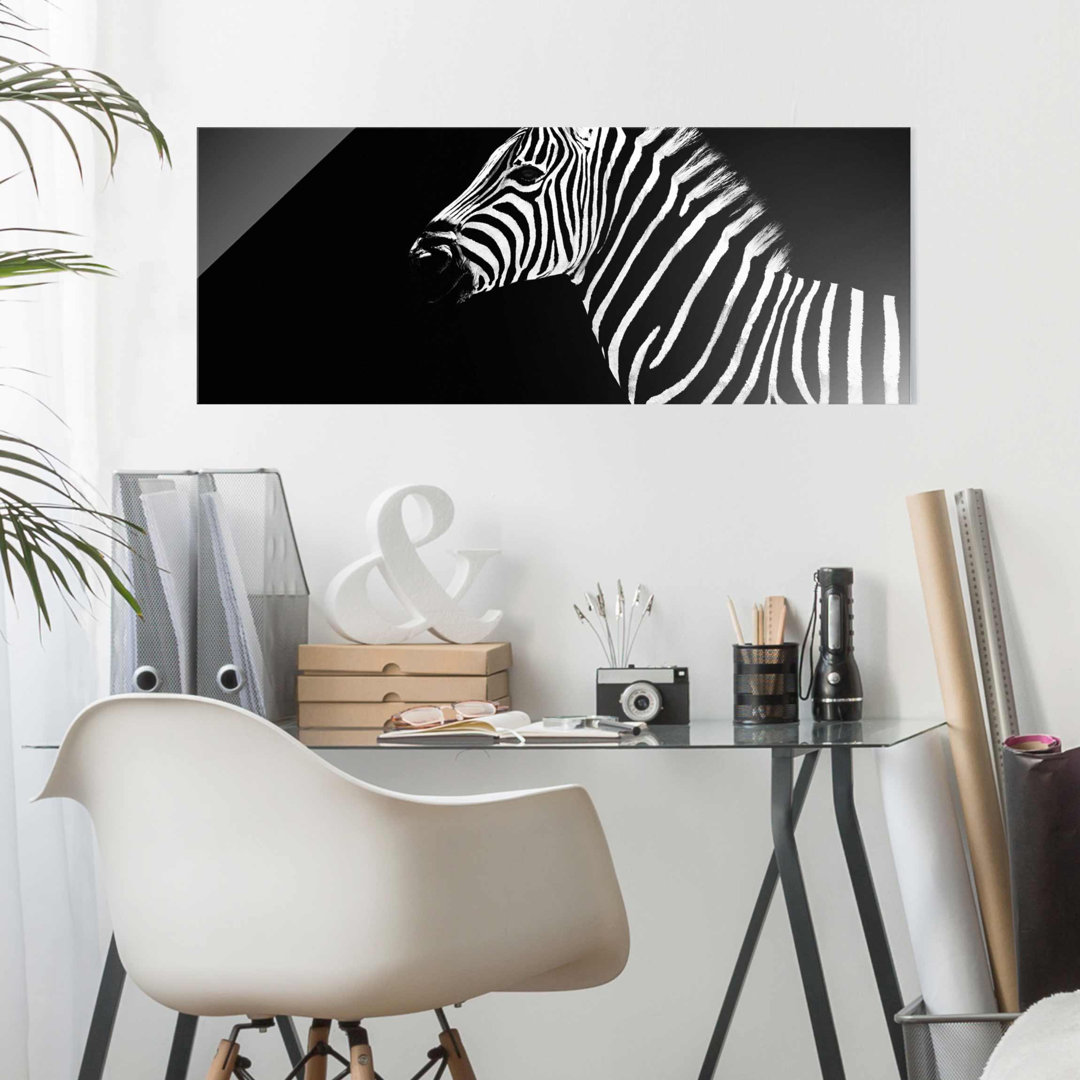 Glasbild Zebra Safari Art