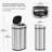 Deodorizer Stainless Steel 13 Gallon Motion Sensor Trash Can-127930339