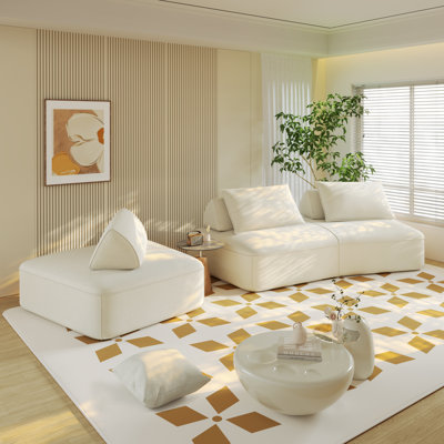 139" Modern Light Luxury Oversized Modular Sectional Sofa Set,Upholstered Chenille Sofa