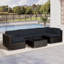 Kycie Indoor / Outdoor Black Rectangular Lumbar Cushion Cover